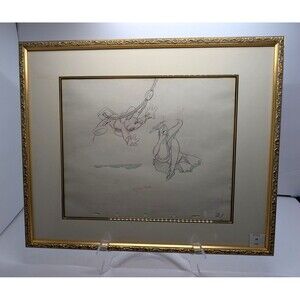 1940 WALT DISNEY ANIMATION DRAWING MICKEY MOUSE TUGBOAT MICKEY framed BONHAMS